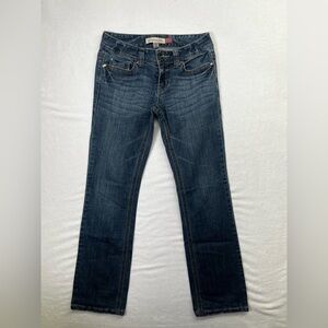 Aeropostale Chelsea Bootcut Y2K 90s Jeans Womens 3/4 Blue Denim Stretch 1602